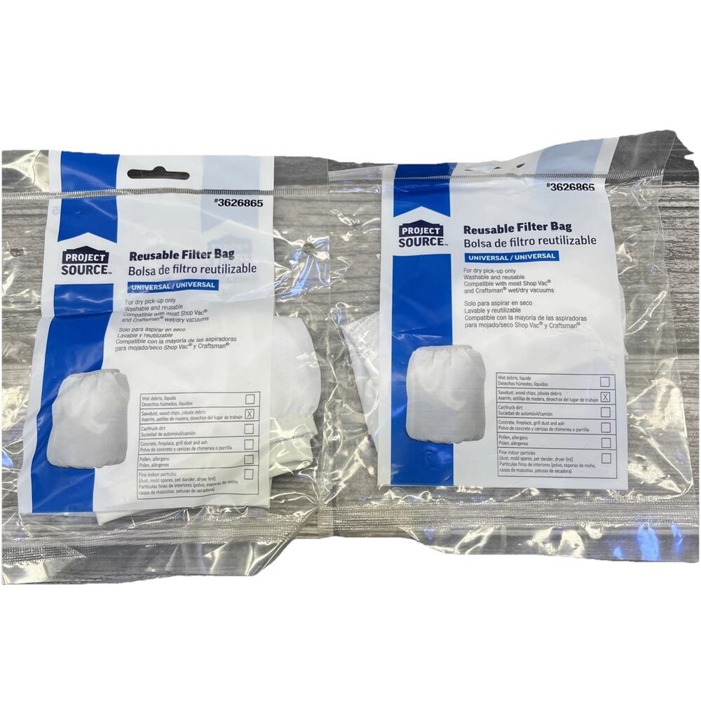 Project Source LOT OF 2 Universal Reusable Filter Bag #3626865. {10}.